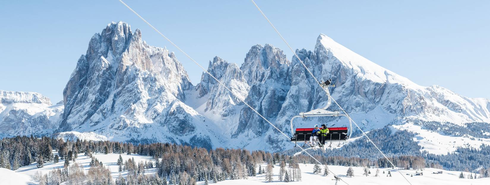 Skifahren in Südtirol mit Panorama